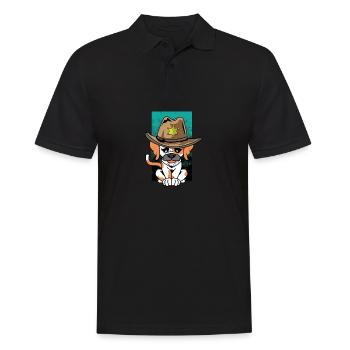Nice Doberman Sheriff Dog Trainer Gift - Men's Polo Shirt - black - Front - Kai (181cm)