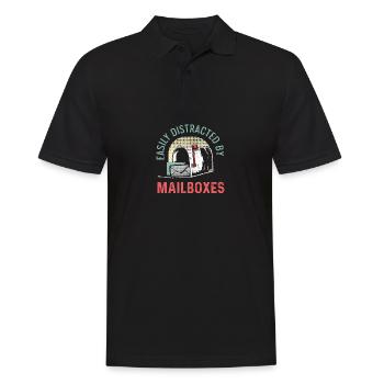 Distracted by mailboxes Committed worker Ges - Men's Polo Shirt - black - Front - Kai (181cm)