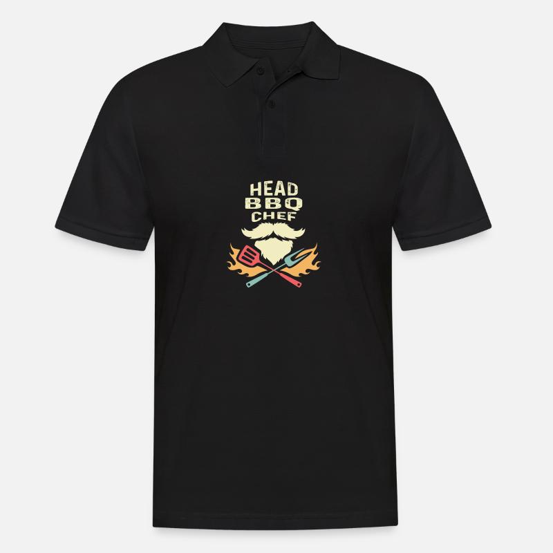 Chef BBQ Chef Chef Cadeau - Polo Homme - noir