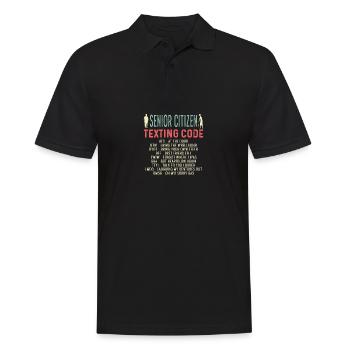 SMS Codes Pensioner Poison - Men's Polo Shirt - black - Front - Kai (181cm)