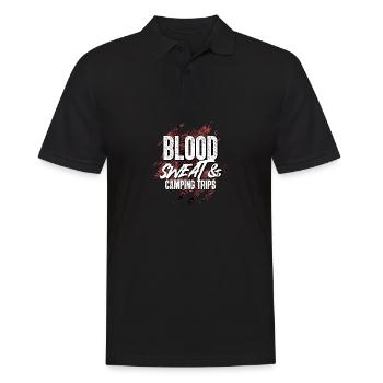 Sueur de sang et voyages de camping Aventure - Polo Homme - noir - Devant - Kai (181cm)