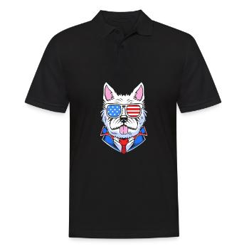 West Highland Terrier - Men's Polo Shirt - black - Front - Kai (181cm)
