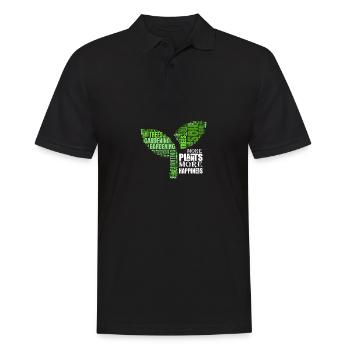 Cheerful open inspirational quote - Men's Polo Shirt - black - Front - Kai (181cm)