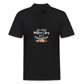 Ma première fête des mères en tant que grand-mère Vintage - Polo Homme - noir - Devant - Kai (181cm)