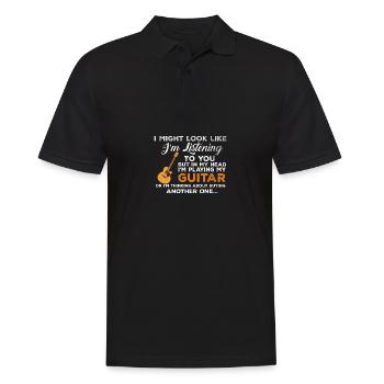 I might look like I'm giving you music guitar - Men's Polo Shirt - black - Front - Kai (181cm)