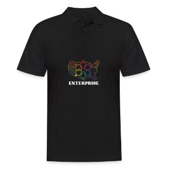 Enterprise Pride Flag Pride Month LGBTQ Flag LGBT - Men's Polo Shirt - black - Front - Kai (181cm)