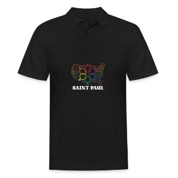 Saint Paul Paul Pride Flag Pride Month LGBTQ Flag - Männer Poloshirt - Schwarz - Vorne - Kai (181cm)