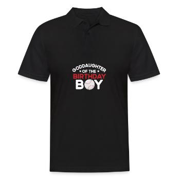Göttochter des Bday Party Boy Baseball Thema Famil - Männer Poloshirt - Schwarz - Vorne - Kai (181cm)