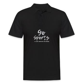 Drôle de citation de fête Amateurs de sport Je suis juste salut - Polo Homme - noir - Devant - Kai (181cm)