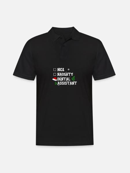 Nice naughty dental assistant - Men's Polo Shirt - black