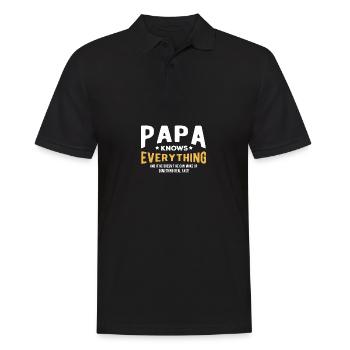 Distressed Dad Knows Everything 60th Bday - Men's Polo Shirt - black - Front - Kai (181cm)