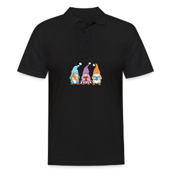 Nice gnome back to school teacher student at ers - Men's Polo Shirt - black - Front - Kai (181cm)