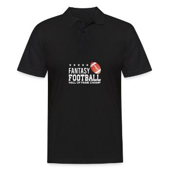 Fantasy Football Hall of Fame Champ Draft Football - Polo Homme - noir - Devant - Kai (181cm)