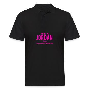 Es ist ein lustiges Zitat von Jordan, das Sie nich - Männer Poloshirt - Schwarz - Vorne - Kai (181cm)