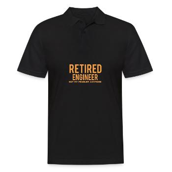 Retired engineer no longer my problem meh - Men's Polo Shirt - black - Front - Kai (181cm)