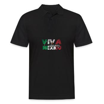 Funny quote Viva Mexico Cabrone - Mexican - Men's Polo Shirt - black - Front - Kai (181cm)