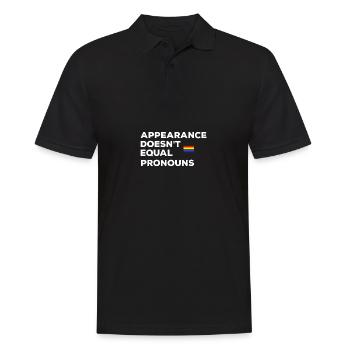 Appearance-no same pronouns - Men's Polo Shirt - black - Front - Kai (181cm)