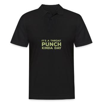 Funny quote, it's a throat hit, kind of T - Men's Polo Shirt - black - Front - Kai (181cm)