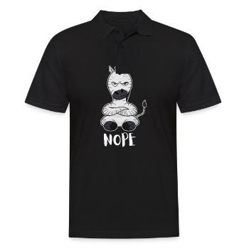 Nope Funny Lazy Zebra - Men's Polo Shirt - black - Front - Kai (181cm)