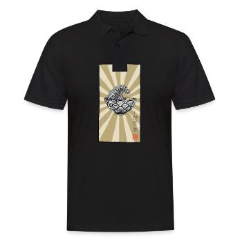 Ramenmanga Ich liebe Japan - Männer Poloshirt - Schwarz - Vorne - Kai (181cm)