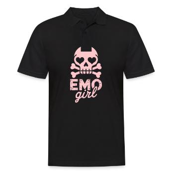 Emo Girl! - Men's Polo Shirt - black - Front - Kai (181cm)