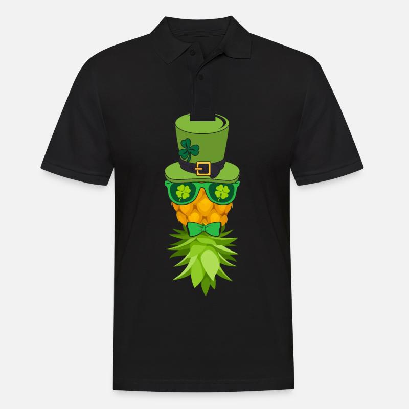 Trèfle d’ananas Saint-Patrick - Polo Homme - noir