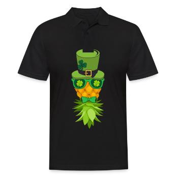 Ananas de Sainte-Patty avec trèfle de lierre - Polo Homme - noir - Devant - Kai (181cm)