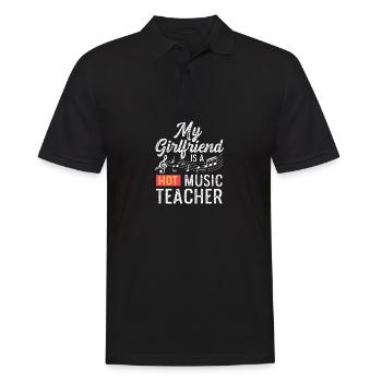 Professeur de musique chaude Cadeau de petit ami fier - Polo Homme - noir - Devant - Kai (181cm)