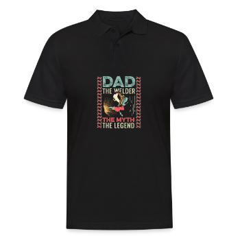 The Legend Industrious Father Gift - Men's Polo Shirt - black - Front - Kai (181cm)