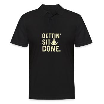 Gettin set up Buddhist gift - Men's Polo Shirt - black - Front - Kai (181cm)