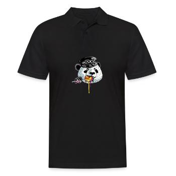 Panda Cop Polizist Gift - Männer Poloshirt - Schwarz - Vorne - Kai (181cm)