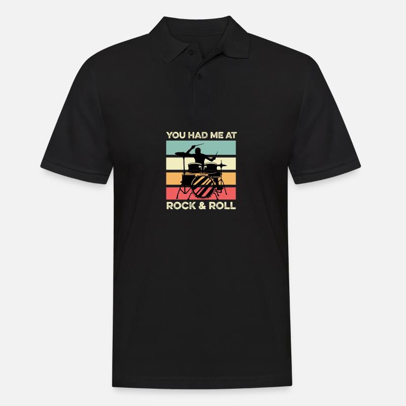 Rock & Roll Punk Geschenk - Männer Poloshirt - Schwarz