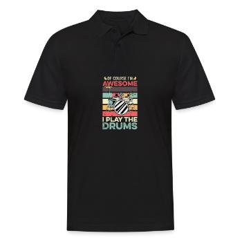 I play drums musician gift - Men's Polo Shirt - black - Front - Kai (181cm)