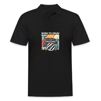 Born to drum entertainer poison - Men's Polo Shirt - black - Front - Kai (181cm)