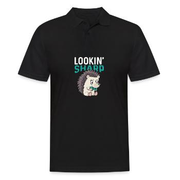 Schauen Sie scharf aus Mode-Ikone Gift - Männer Poloshirt - Schwarz - Vorne - Kai (181cm)