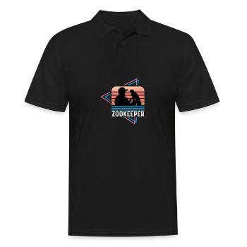 Zookeeper Retro Hausmeister Geschenk - Männer Poloshirt - Schwarz - Vorne - Kai (181cm)
