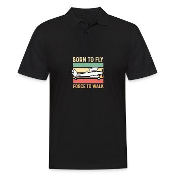 Forced to run aircraft mechanic gift - Men's Polo Shirt - black - Front - Kai (181cm)