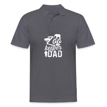 Gardien de zoo Papa Père travailleur Poison - Polo Homme - charbon - Devant - Nico (186cm)