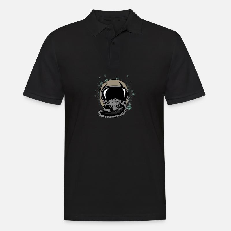 Pilot Helmet Student Pilot Gift - Men's Polo Shirt - black