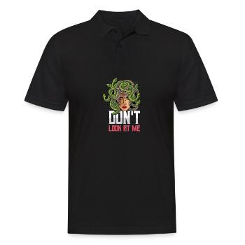 Schauen Sie nicht an Sarkastische Person Geschenk - Männer Poloshirt - Schwarz - Vorne - Kai (181cm)