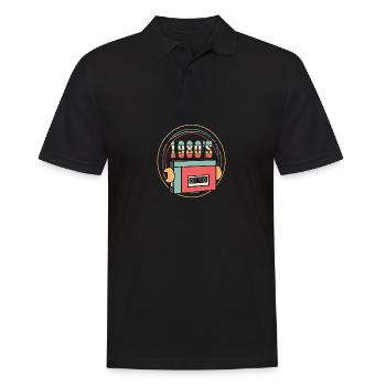 Cadeau grand-père ou grand-mère des années 1980 - Polo Homme - noir - Devant - Kai (181cm)
