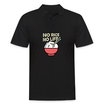 Pas de riz pas de vie poison gourmet - Polo Homme - noir - Devant - Kai (181cm)