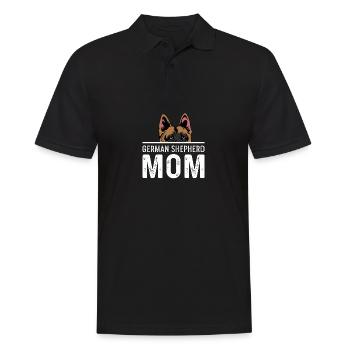 German Shepherd Mother Pet Lover Gif - Men's Polo Shirt - black - Front - Kai (181cm)