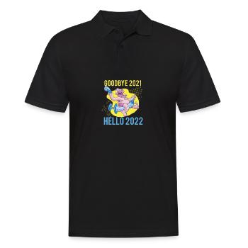 Goodbye 2021 Hello 2022 Happy New Year - Men's Polo Shirt - black - Front - Kai (181cm)