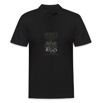 Les héros ne portent pas de cape, ils portent des foulards pour chiens - Polo Homme - noir - Devant - Kai (181cm)