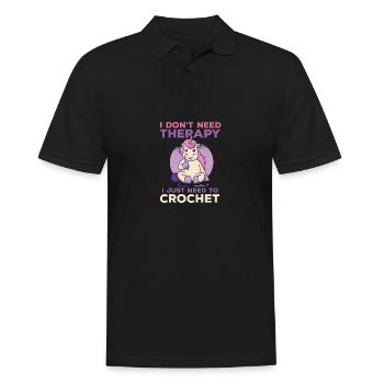 Ich brauche keine Therapie Ich brauche nur, um Ein - Männer Poloshirt - Schwarz - Vorne - Kai (181cm)