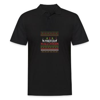Ich bevorzuge Halloween lustige hässliche Weihnach - Männer Poloshirt - Schwarz - Vorne - Kai (181cm)
