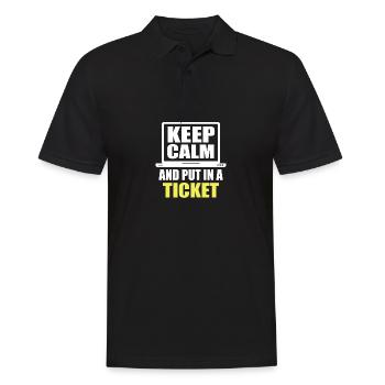 Aide technique informatique amusante - Polo Homme - noir - Devant - Kai (181cm)