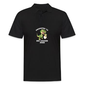 Promoted to Big Cousin 2022 T-Rex Dinosaur lu - Men's Polo Shirt - black - Front - Kai (181cm)