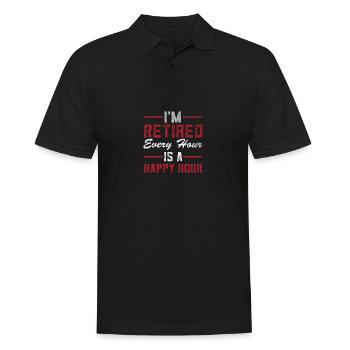 Not im Ruhestand jede Stunde ist ein Pensionsplan - Männer Poloshirt - Schwarz - Vorne - Kai (181cm)